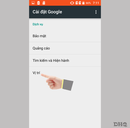 Chọn vị trí